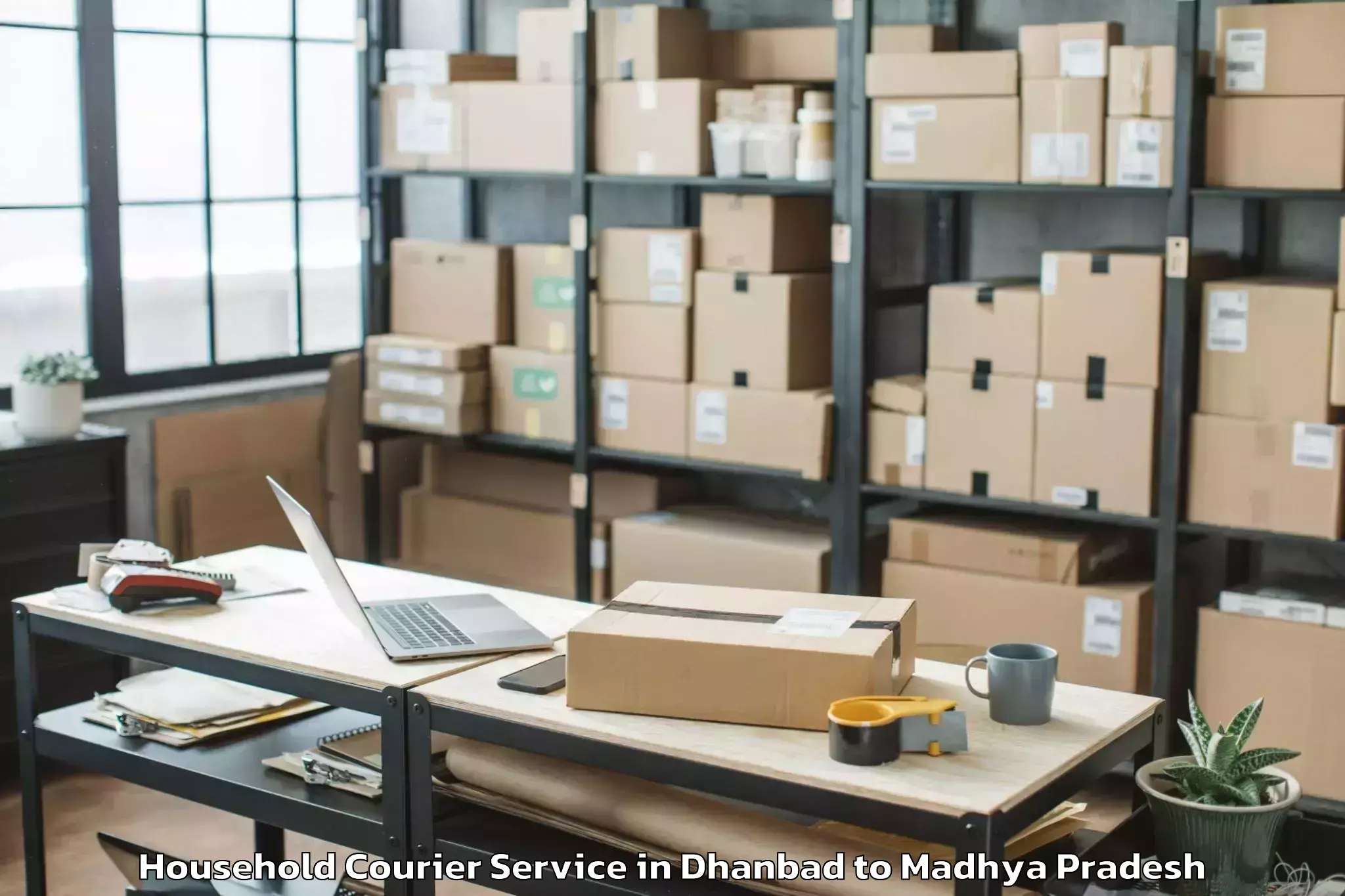 Hassle-Free Dhanbad to Ichhawar Household Courier